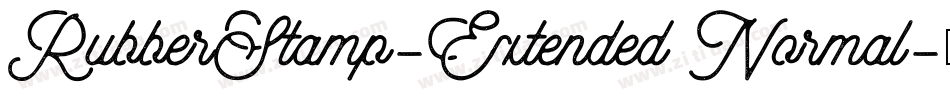 RubberStamp-Extended Normal字体转换